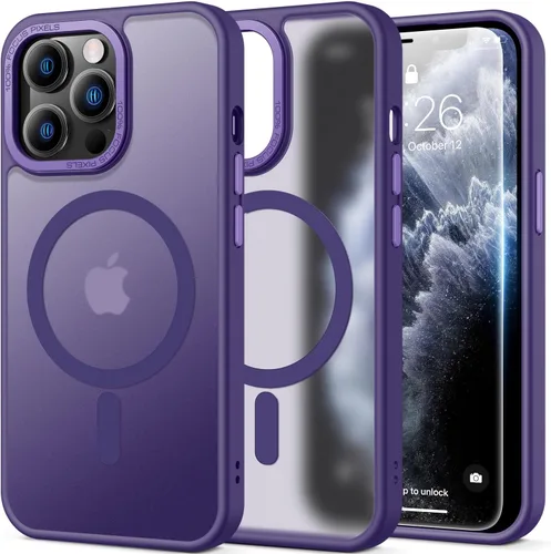 Vista 25 de SEXYMOM Funda magnética para iPhone 11 con protector de pantalla, compatible con carga inalámbrica, prueba de caídas de grado militar de 21 pies, a