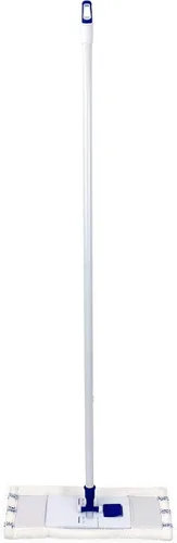 Vista 2 de Mr. Clean Trapeador húmedo y seco de microfibra con cabezal lavable a máquina, 57 pulgadas, color blanco
