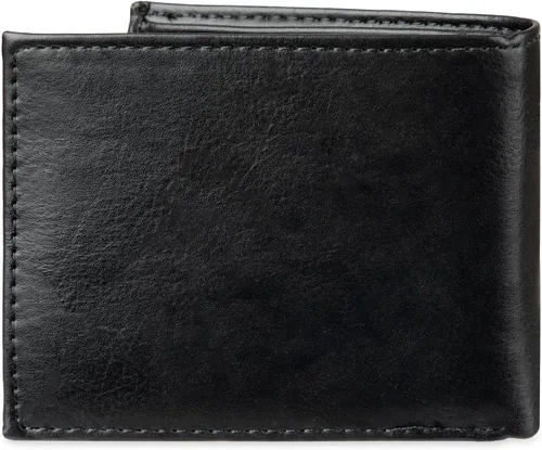 Vista 3 de Levi's Cartera delgada para hombre con capacidad extra y bloqueo RFID, estilo bifold con múltiples ranuras para tarjetas