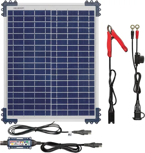 Vista 13 de Optimate Solar Duo 10 W, TM522-D1, 6 pasos 12 V/12.8 V 0.83 A resistente a la intemperie, cargador y mantenedor de ahorro de batería solar