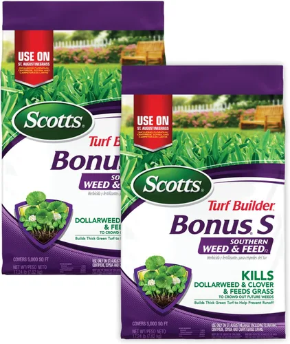 Vista 11 de Scotts Turf Builder Bonus S Southern Weed & Feed2, 17.24 libras (paquete de 2)