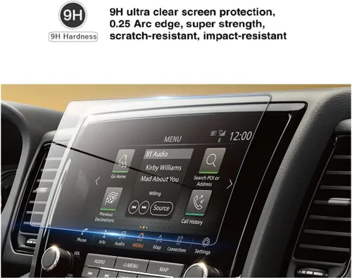Vista 2 de Protector de pantalla compatible con Frontier Titan 2022-2024, pantalla táctil de 9 pulgadas, transparente HD, antiarañazos, protector de pantalla