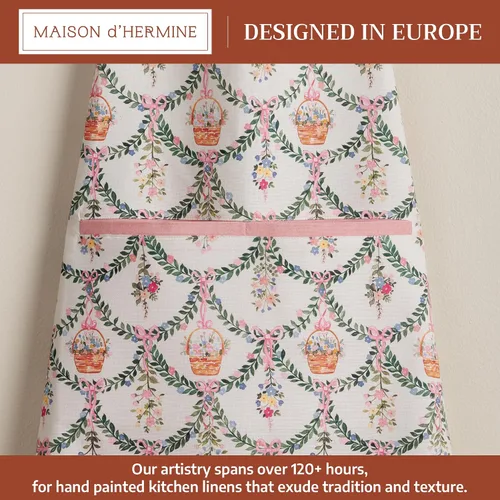 Vista 1026 de Maison d' Hermine Delantales para mujer con bolsillo, 100% algodón (27.50 x 31.50 pulgadas)
