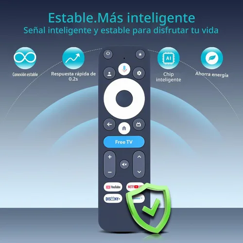 Vista 2 de Nuevo control remoto de voz de repuesto para dispositivo de transmisión Onn