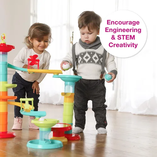 Vista 5 de Edushape Bounce A Marble Racetracks, juego de 30 piezas (809801)