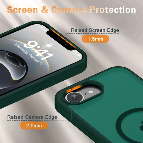 Vista 1090 de Funda para Google Pixel 10 Pro XL, cubierta magnética mate, color negro Fit for MagSafe, Screen Protector included, Shockproof Military Grade