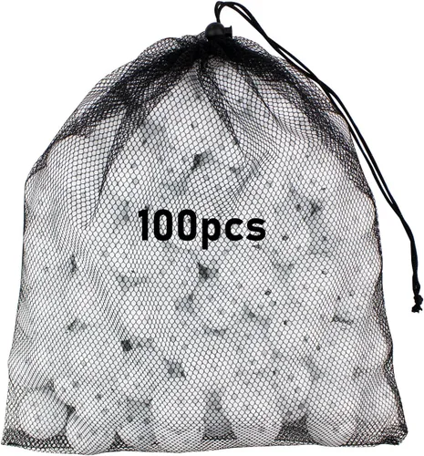 Vista 8 de Pelotas de golf de práctica, paquete de 100 pelotas de golf de plástico huecas de flujo de aire, entrenamiento o campo de conducción, práctica