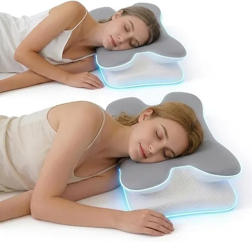 Vista 9 de Almohada cervical de espuma viscoelástica para soporte de Gris Oscuro