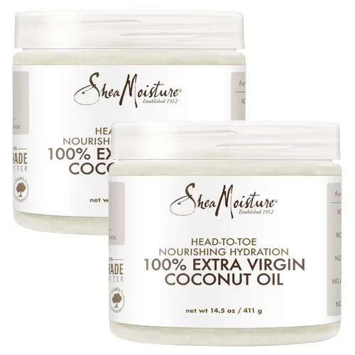 Vista 4 de Shea Moisture 100% Aceite de coco virgen extra de la cabeza a los pies Hidratación nutritiva para unisex, 10.5 onzas