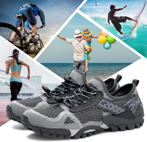 Vista 7 de SOBASO Zapatos de agua para mujeres y hombres, secado rápido, para natación, playa, zapatos acuáticos para deportes acuáticos, buceo, senderismo