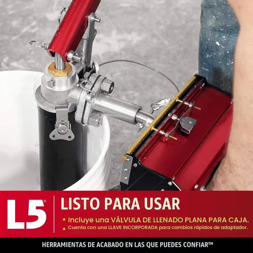 Vista 4 de LEVEL5 Bomba de Compuesto para Paneles de Yeso Llena Cajas Planas y Alisadores (Cuello de Ganso se Vende por Separado) Equipo de Grado