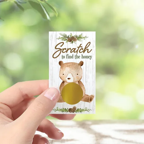 Vista 2 de DISTINCTIVS Woodland Bear - Juego de fiesta para raspar - 28 cartas