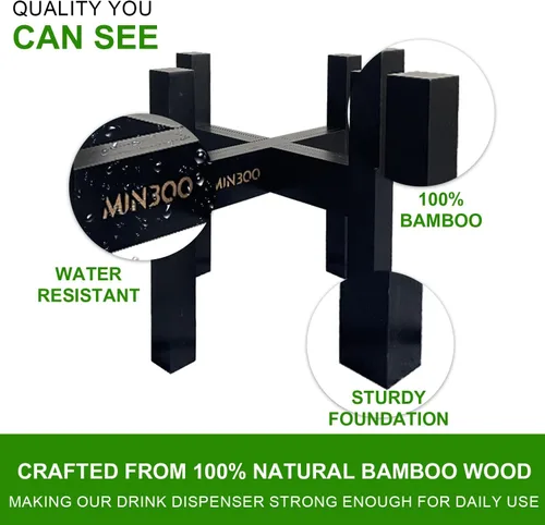Vista 3 de Soporte ajustable para dispensador de bebidas, soporte para dispensador de 6 a 11 pulgadas, se adapta a tarros de agua de vidrio de 1 a 3 galones