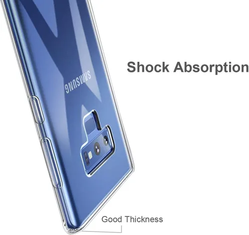 Vista 6 de Unov - Funda para Galaxy Note 9 transparente con diseño en relieve, flor de flor Slim Fit Good Grip, Anti-Slip Embossed Pattern, Shockproof