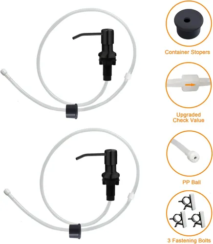 Vista 4 de Dispensador de jabón para fregadero, dispensador de jabón para fregadero Kichen, kit de tubo de extensión de 47 pulgadas, bomba dispensadora
