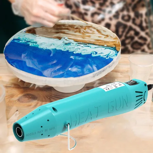 Vista 9 de Pistola de calor, mini pistola de calor para tubo termocontraíble, para manualidades DIY, pistola de aire caliente de 300 W con boquilla reflectora