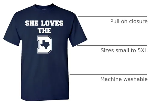 Vista 2 de She Loves The D Men's T-Shirt for Football Fans