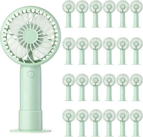 Vista 55 de Tujoe Mini ventilador de mano potente de 3 velocidades, ventilador personal pequeño portátil recargable con base USB para mujeres, maquillaje
