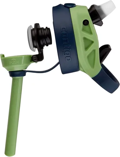 Vista 5 de Contigo Botella de agua de acero inoxidable para niños con popote AUTOSPOUT rediseñado, 13 onzas, arándano y manzana verde, fácil de limpiar, sin BPA