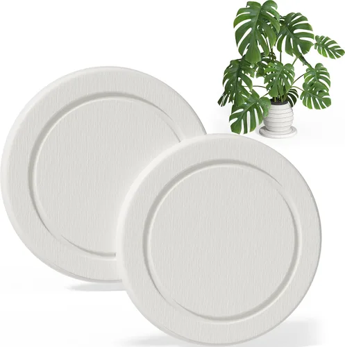 Vista 9 de Platillo para plantas, platillos para macetas, bandejas para macetas de tierra de diatomeas de secado instantáneo, bandejas redondas para goteo