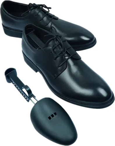 Vista 3 de 2 pares de árboles de zapatos de plástico para hombres (negro)