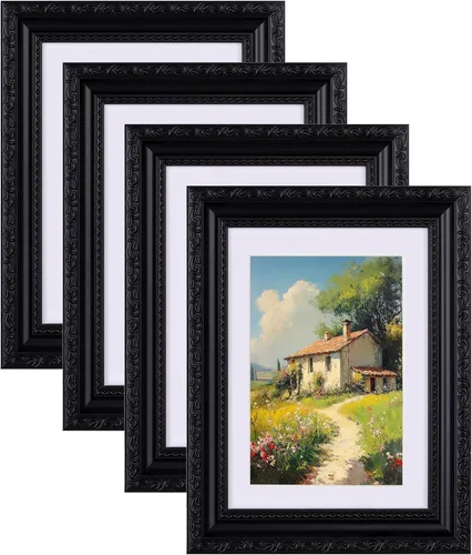 Vista 17 de eletecpro 8x10 Vintage Picture Frame, Glass Cover, Gold, 4-Pack Dorado