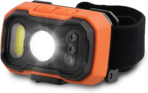 Vista 8 de BLACK+DECKER Linterna frontal recargable con sensor de onda, luz LED ultra brillante de 1,000 lúmenes, inclinación ajustable de 90°, 7 modos