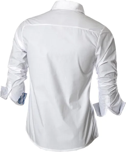 Vista 80 de jeansian - Camisas de manga larga de ajuste entallado para hombre (8397), con botones, informales y de vestir.