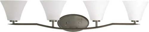Vista 7 de Progress Lighting Bravo - Lámpara de tocador de baño de 3 luces, níquel cepillado níquel