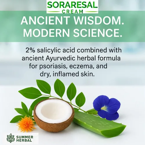 Vista 8 de SORARESAL Crema para la psoriasis – Remedio de confort con aceite de cártamo, aceite de coco y ácido salicílico para la picazón, la piel escamosa