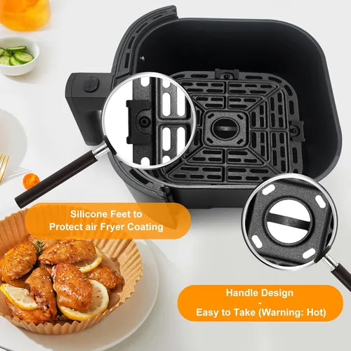 Vista 4 de Piezas de repuesto para freidora de aire Instant Pot Vortex Plus 6 en 1, horno freidora de aire de 4 cuartos de galón, 7.5 x 7.5 pulgadas cuadrada