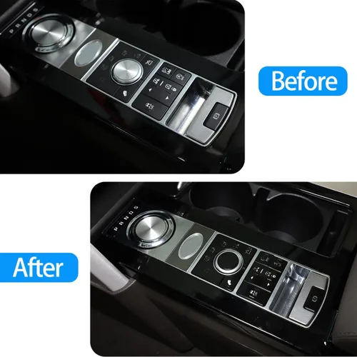 Vista 5 de Para Land Rover Range Rover Vogue 2015-2016 Pantalla de engranajes de consola central, interruptor de botón de modo terreno, accesorios decorativos