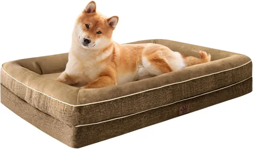 Vista 15 de Cama ortopédica impermeable de espuma viscoelástica XL antideslizante Beige1
