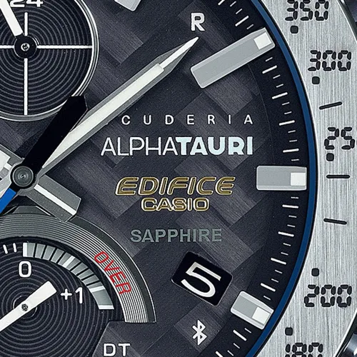 Vista 6 de Casio Edifice Alpha Tauri Racing Reloj de cuarzo para hombre Azul Patchwork