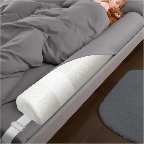 Vista 9 de Asatdd Riel de cama para niños pequeños, riel protector de cama, riel de cama de espuma viscoelástica suave para camas individuales, matrimoniales