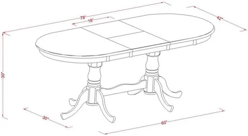 Vista 5 de Atlin Designs Sillas de mesa y comedor de 7 piezas en negro/cereza