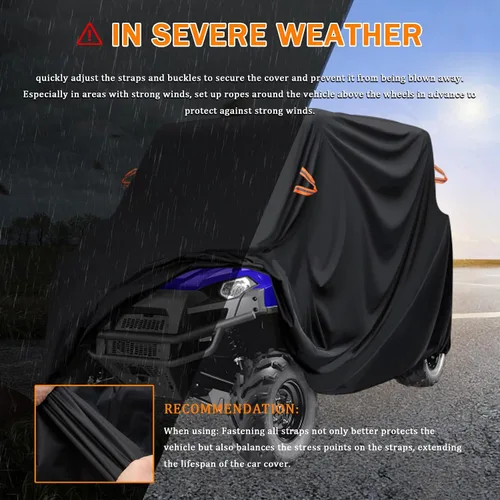 Vista 7 de UTV Cover Waterproof Heavy Duty for Kawasaki Teryx KRX4 1000 4 SEAT, 2-6 Seater All Weather Side by Side Cover Outdoor Storage All-Season Dust
