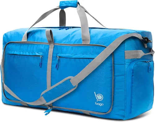 Vista 26 de Bago Travel Duffle Bag for Women & Men. Medium Duffel Bag for Traveling Todo negro