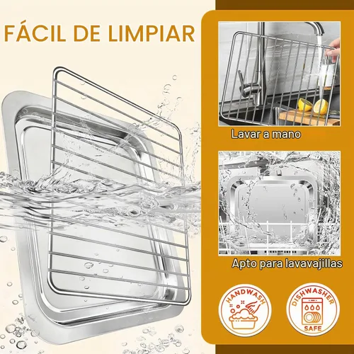 Vista 6 de Piezas de repuesto para freidora de aire Emeril Lagasse Everyday 360, accesorios de freidora de aire de acero inoxidable antiadherente de grado