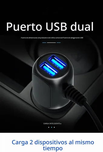Vista 4 de Cable de carga de coche Cable de alimentación compatible con CARRVAS, Xgody J727, AROVA, AZDOME M550, Pruveeo D90-4CH, Magellan Roadmate, Garmin