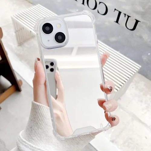 Vista 8 de Funda compatible con iPhone 11 con espejo con parachoques a prueba de golpes, parte trasera dura, delgada, cubierta protectora delgada para niñas