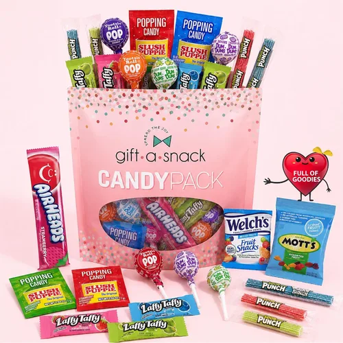 Vista 4 de Gift A Snack - Caja de aperitivos paquete variado de dulces + tarjeta