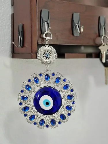 Vista 5 de LUCKBOOSTIUM Door Charm Evil Eye Keychain for Protection - Evil Eye Car Hanging Ornament and Rear View Mirror Accessories