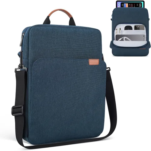 Vista 9 de Funda de transporte para iPad de 13 pulgadas para iPad Pro M5 y Air M4/M3 2026, iPad Pro 12.9, 13.8" Surface Laptop 7th, funda acolchada para Negro