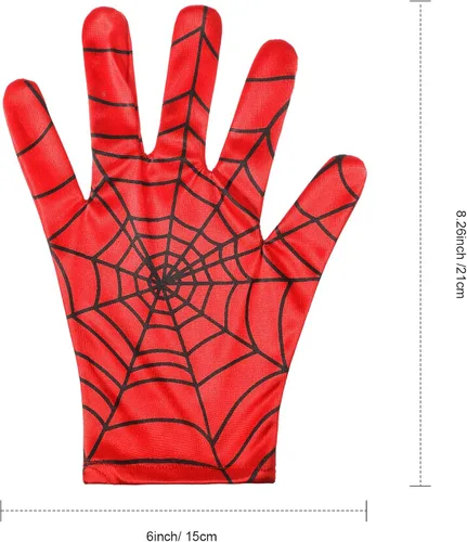 Vista 2 de 2 Pairs Spider Web Gloves Halloween Spider Gloves