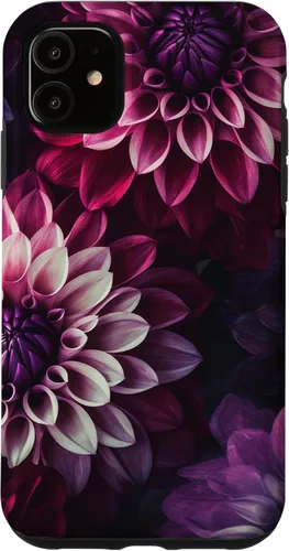 Vista 8 de Dahlia Flower Floral Nature Garden Pink Purple Maroon Design Case for iPhone 17