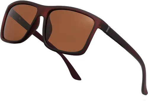 Vista 14 de Gafas de sol polarizadas deportivas para hombre, gafas de marco cuadrado NP1007