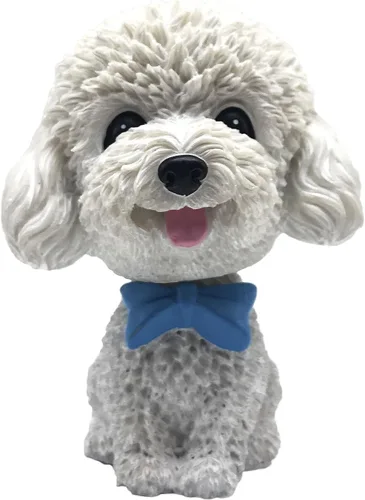Vista 13 de IBWell Mini perro con cabeza de resina, para decoración de tablero de tablero de tablero de auto Negro B
