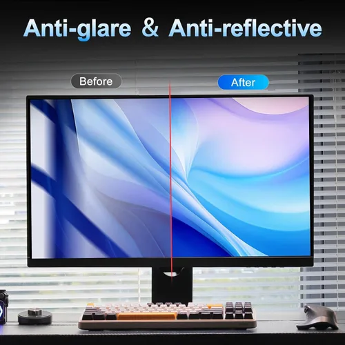 Vista 6 de Paquete de 2 pantallas magnéticas de privacidad de computadora de 24 pulgadas para monitor con relación de aspecto 16:9, protector de privacidad