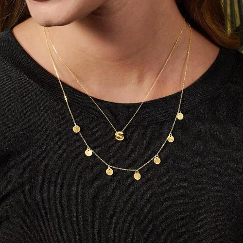 Vista 5 de Ross-Simons 14kt Yellow Gold Mini Initial Necklace